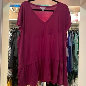 Adorable drop waste pink top